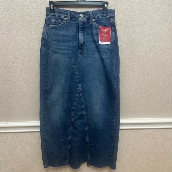 Levi’s Strauss Signature Women’s Denim Maxi Skirt blue Size 2 W26 New - Picture 7 of 16